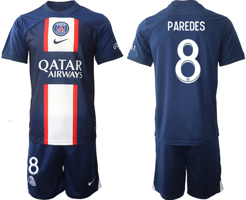 Men 2022-2023 Club Paris St German home blue 8 Soccer Jerseys